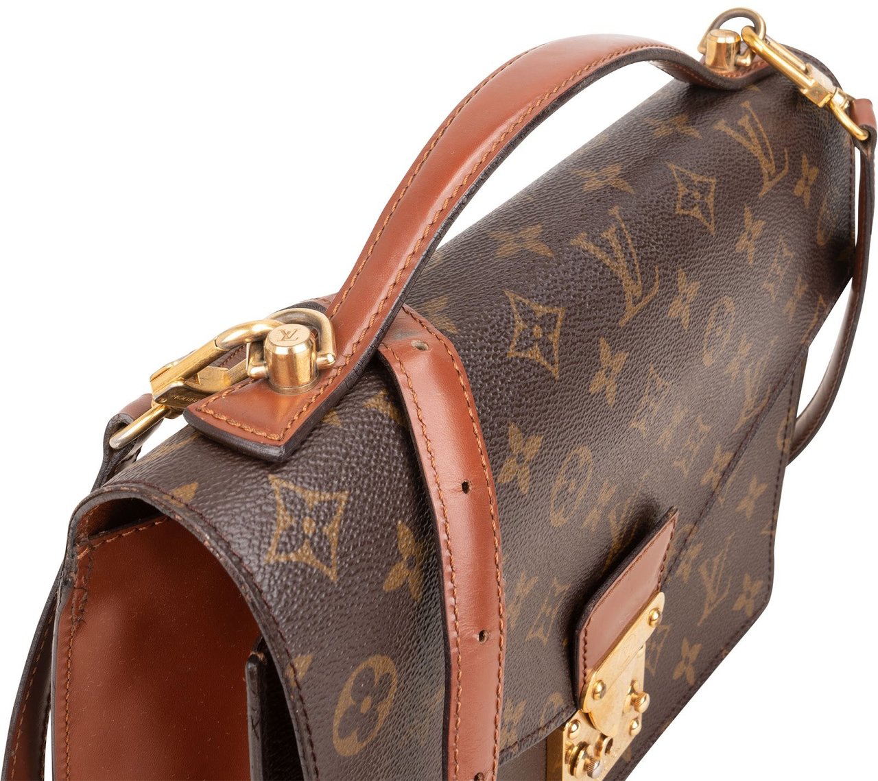 Louis Vuitton Louis Vuitton Monogram Canvas Monceau Handbag Bruin