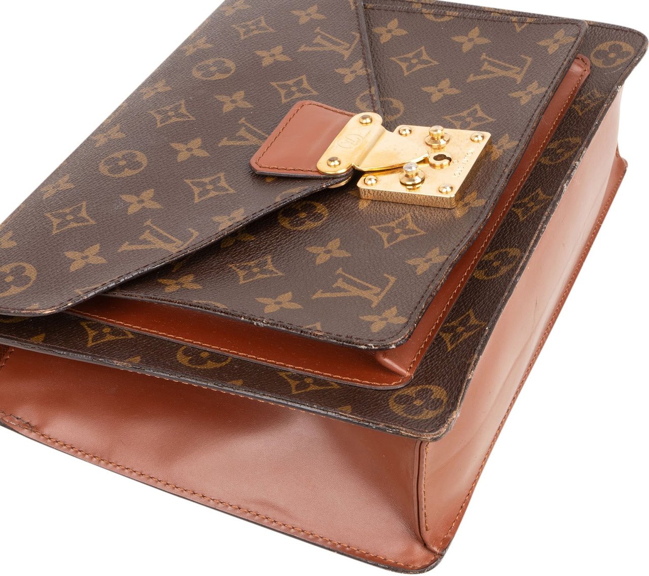 Louis Vuitton Louis Vuitton Monogram Canvas Monceau Handbag Bruin