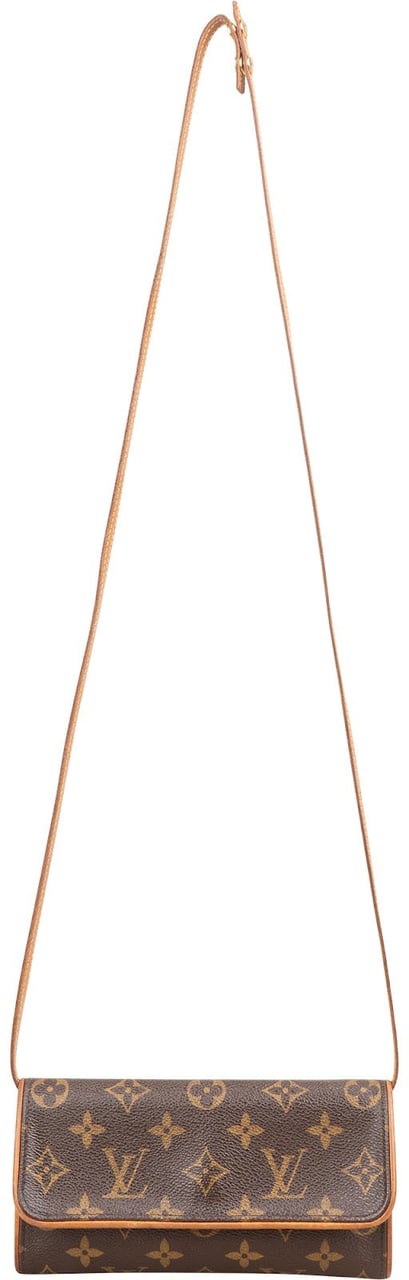 Louis Vuitton Louis Vuitton Monogram Canvas Twin Pochette Crossbody Bag Bruin