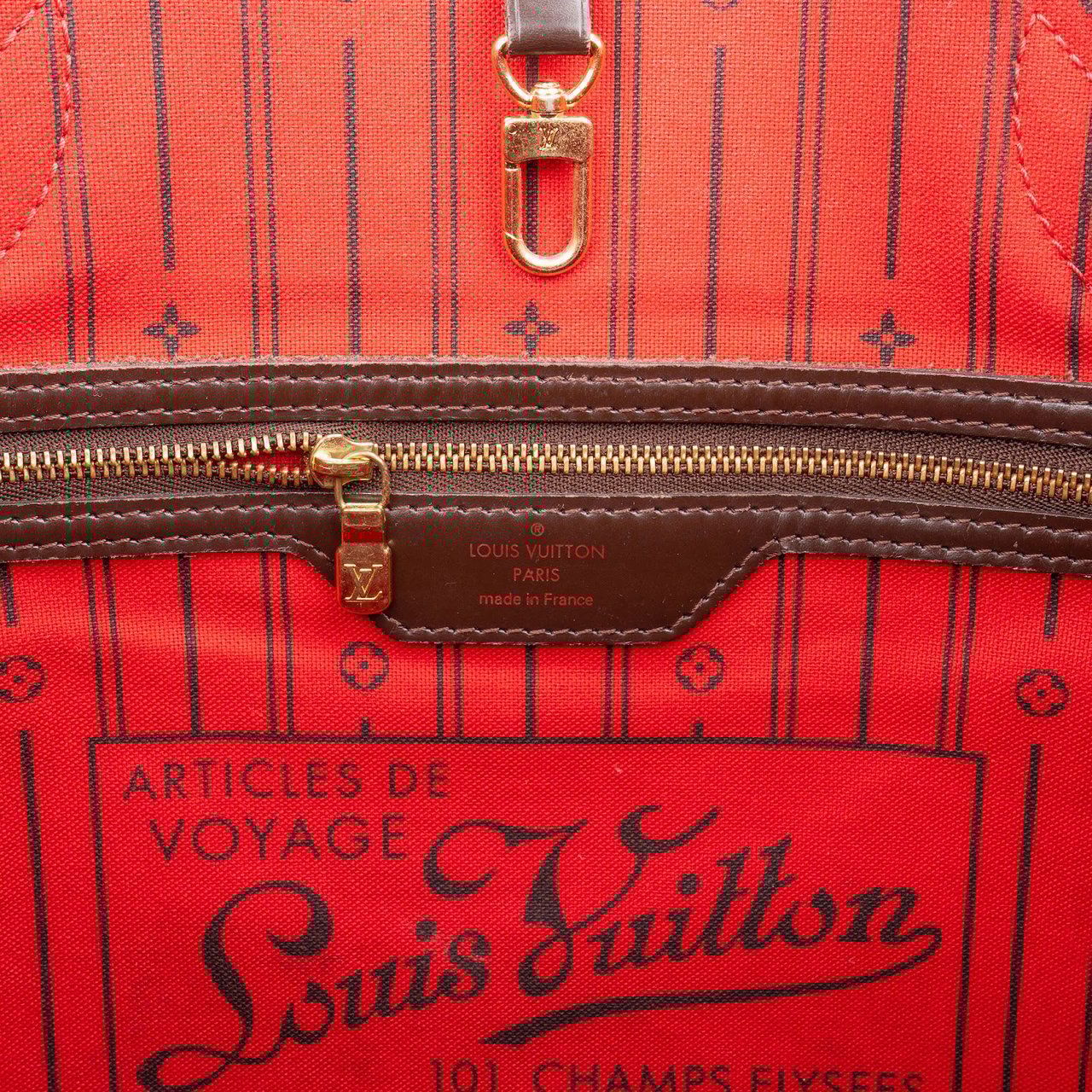 Louis Vuitton Louis Vuitton Monogram Damier Ebene Neverfull MM Shoulder Bag Bruin