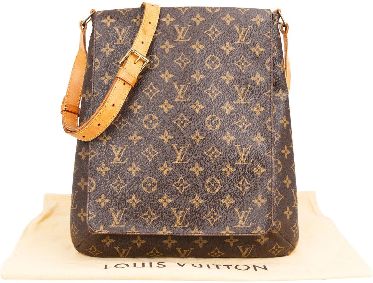 Louis Vuitton Louis Vuitton Monogram Canvas Salsa Musette GM Crossbody Bag Bruin