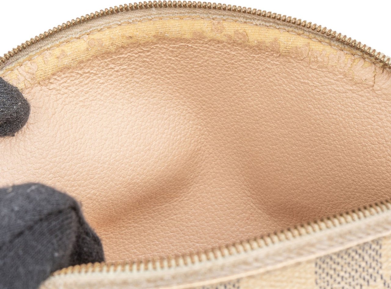 Louis Vuitton Louis Vuitton Monogram Damier Azur Cosmetique PM Pouch Wit