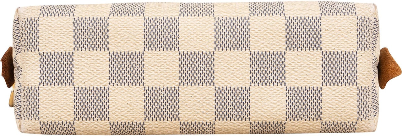 Louis Vuitton Louis Vuitton Monogram Damier Azur Cosmetique PM Pouch Wit