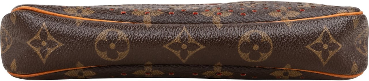 Louis Vuitton Perforated Monogram Pochette Accessoires Handbag Bruin