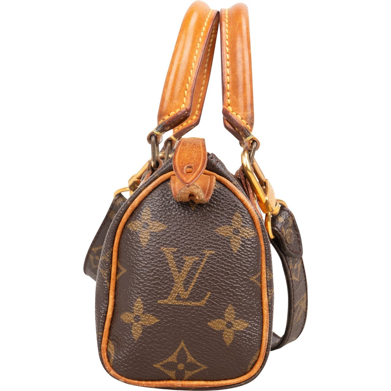 Louis Vuitton Louis Vuitton Monogram Canvas Mini Speedy Crossbody Handbag Bruin