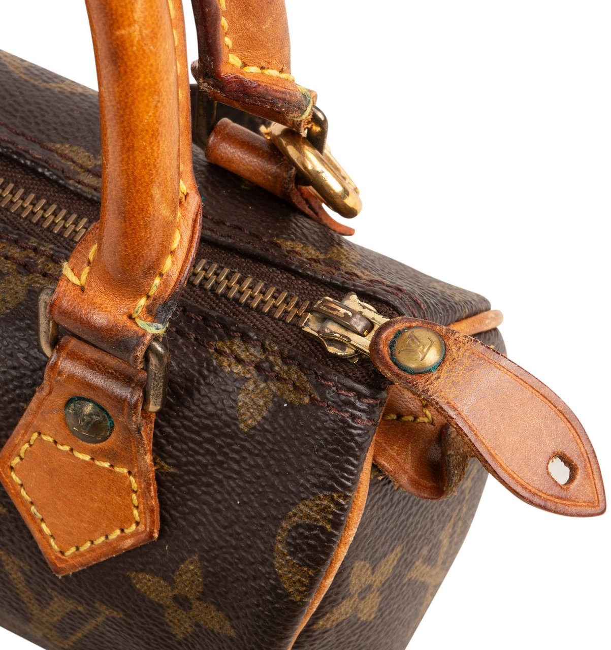 Louis Vuitton Louis Vuitton Monogram Canvas Mini Speedy Crossbody Handbag Bruin