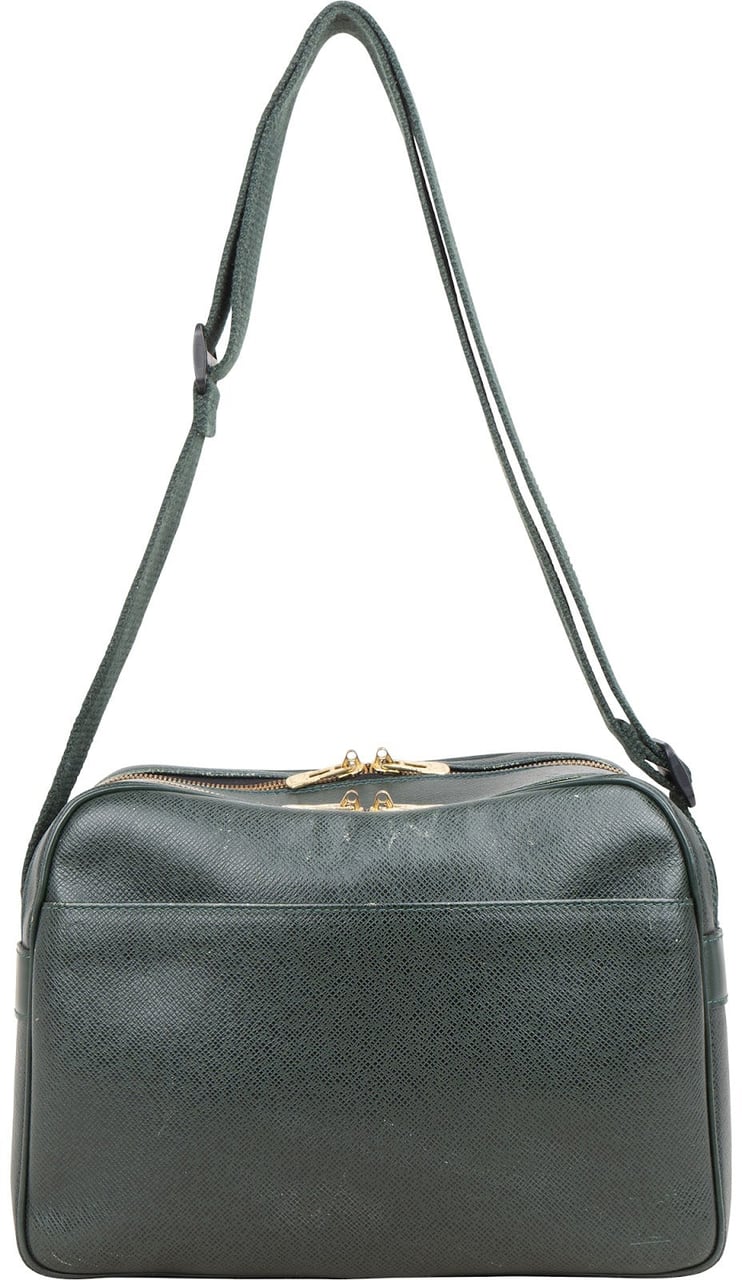 Louis Vuitton Louis Vuitton Green Taiga Leather Reporter PM Crossbody Bag Groen