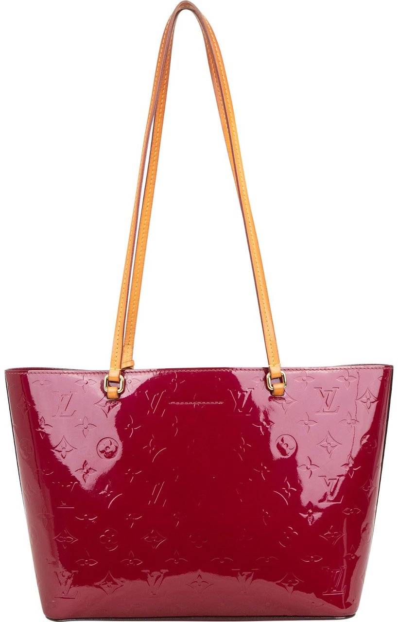 Louis Vuitton Louis Vuitton Monogram Vernis Leather Long Beach Shoulder Bag Rood