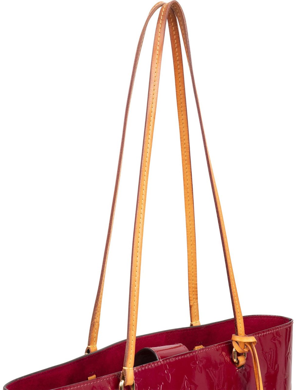 Louis Vuitton Louis Vuitton Monogram Vernis Leather Long Beach Shoulder Bag Rood