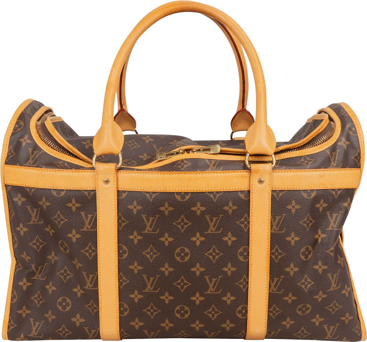 Louis Vuitton Louis Vuitton Monogram Canvas Sac Chien 50 Pet Carrier Handbag Bruin