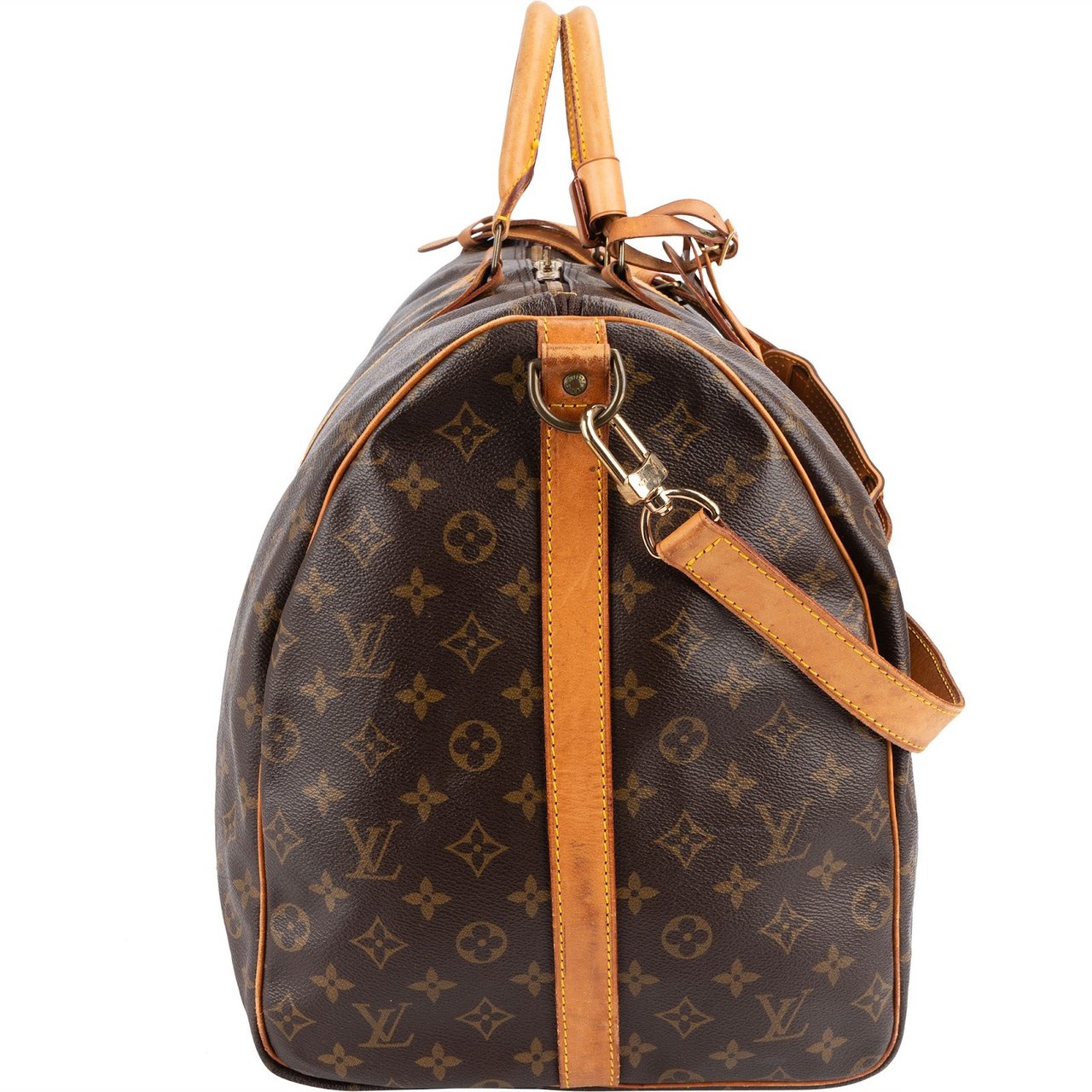 Louis Vuitton Louis Vuitton Monogram Canvas Keepall 60 Bandoulière Travel Bag Bruin