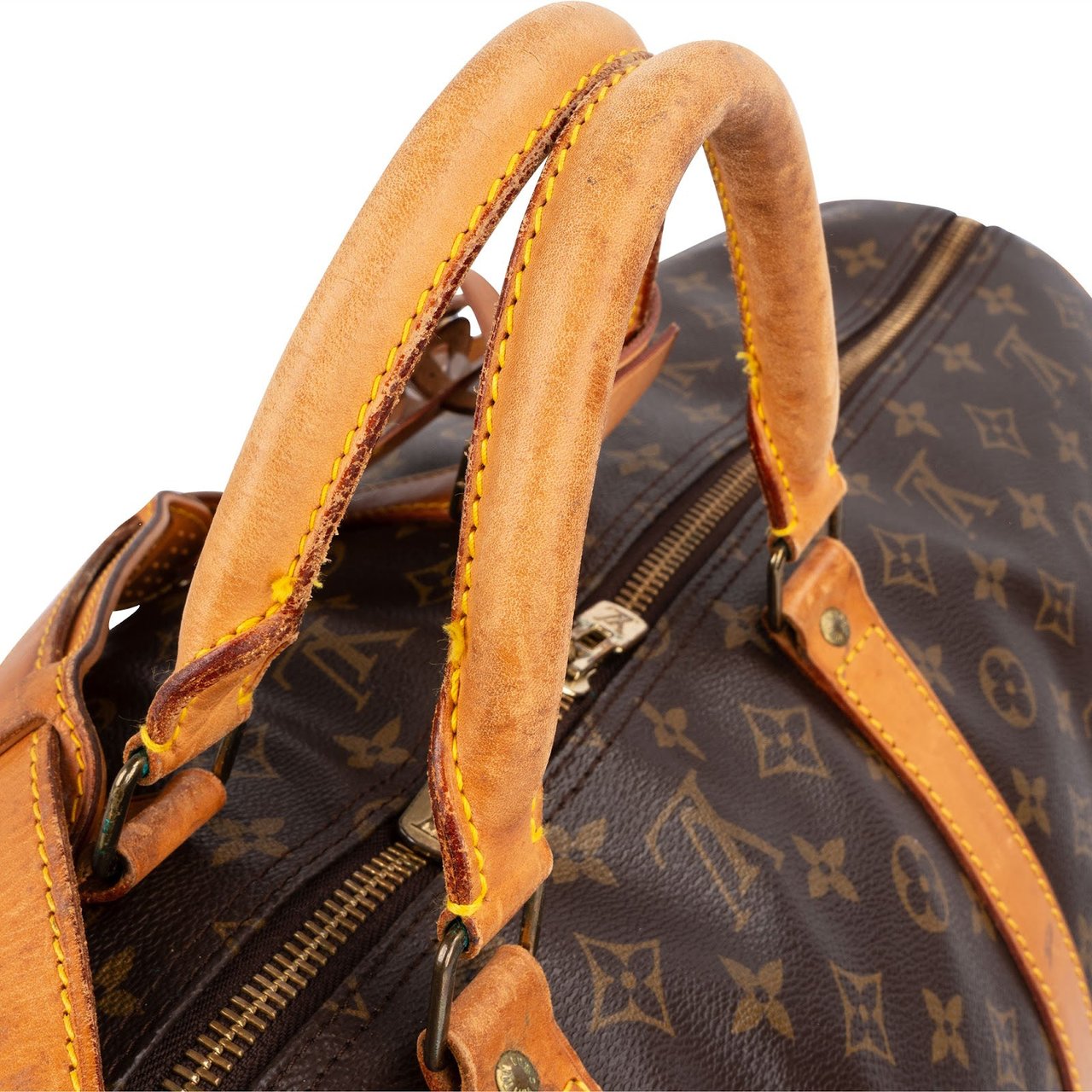 Louis Vuitton Louis Vuitton Monogram Canvas Keepall 60 Bandoulière Travel Bag Bruin