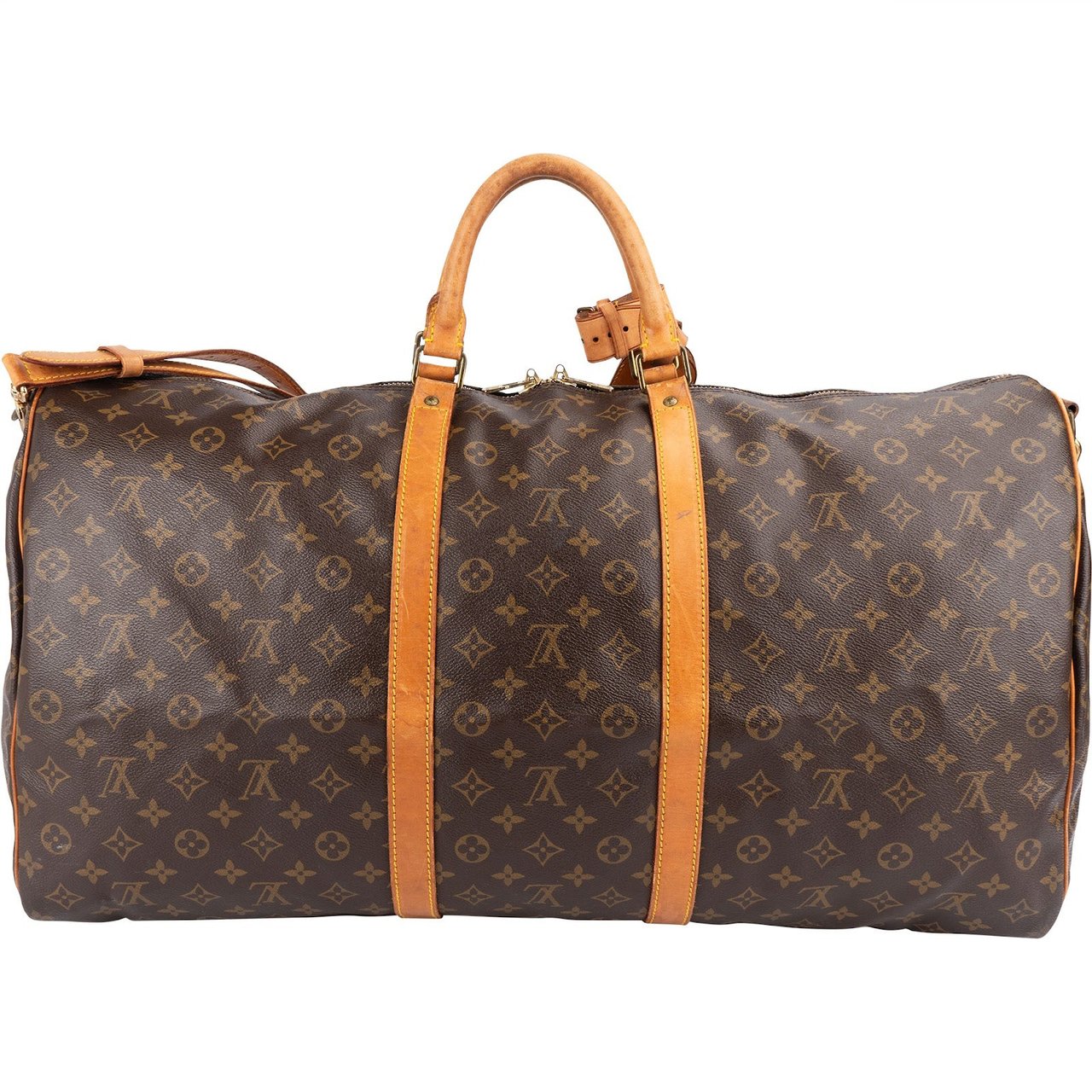 Louis Vuitton Louis Vuitton Monogram Canvas Keepall 60 Bandoulière Travel Bag Bruin