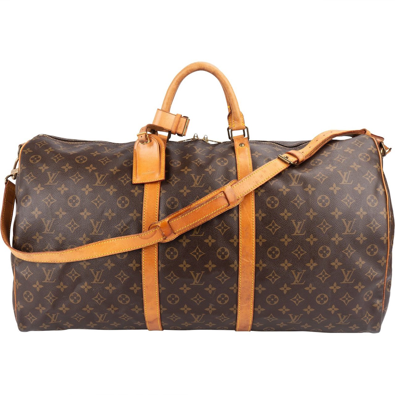 Louis Vuitton Louis Vuitton Monogram Canvas Keepall 60 Bandoulière Travel Bag Bruin