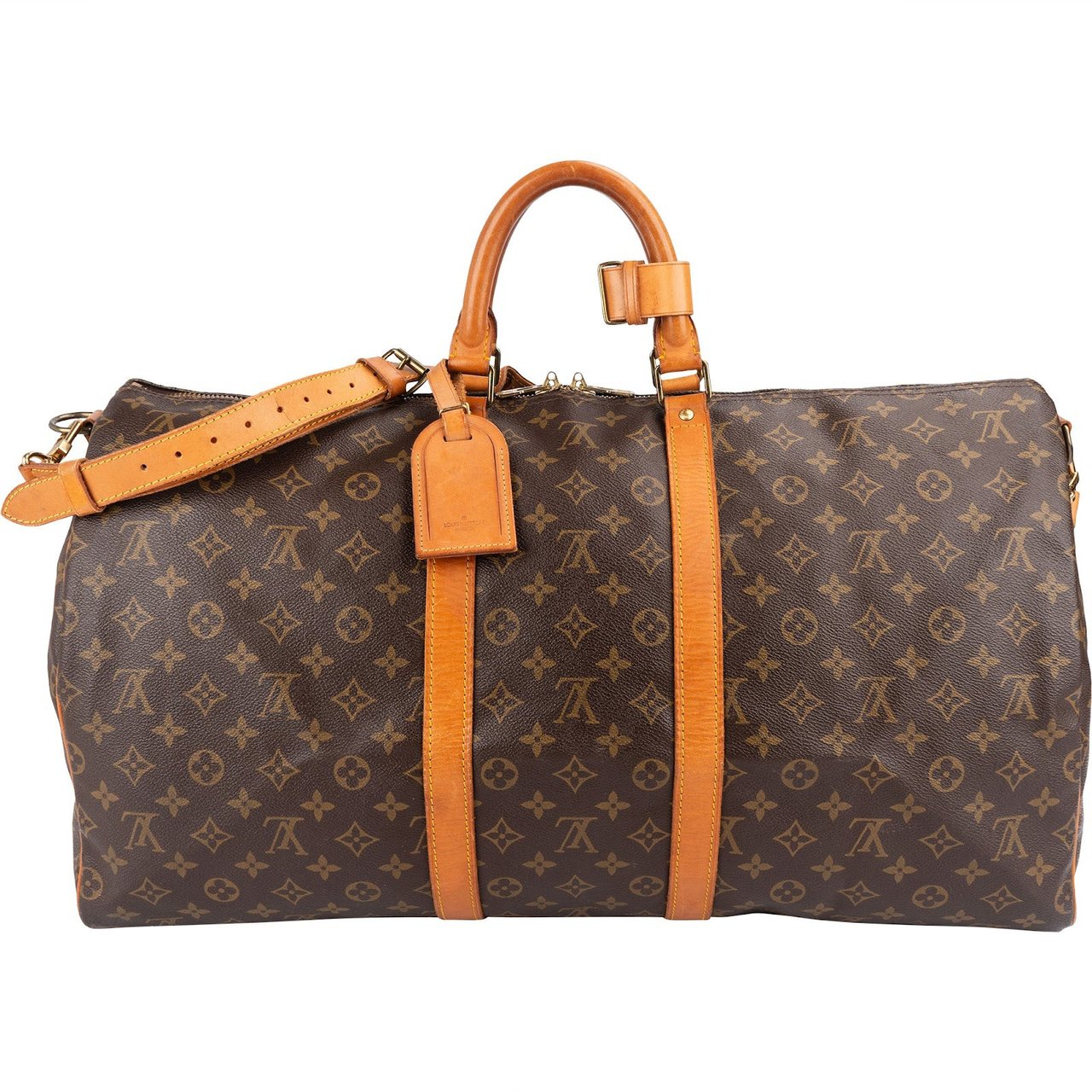 Louis Vuitton Louis Vuitton Monogram Canvas Keepall 55 Bandoulière Travel Bag Bruin