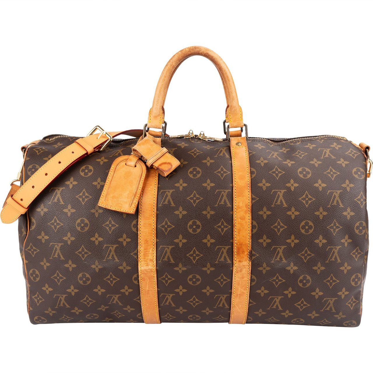 Louis Vuitton Louis Vuitton Monogram Canvas Keepall 50 Bandoulière Travel Bag Bruin