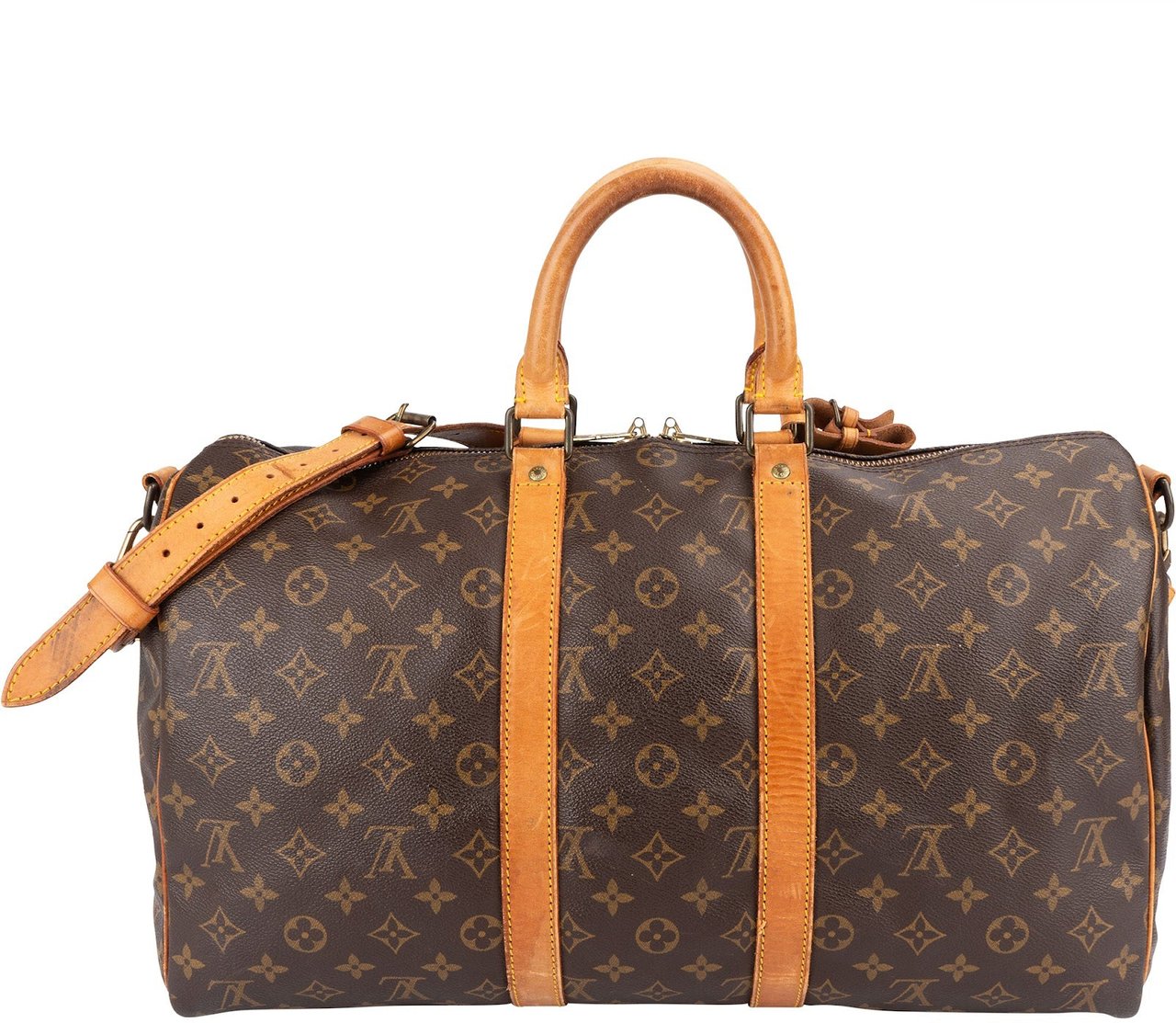 Louis Vuitton Louis Vuitton Monogram Canvas Keepall 45 Bandoulière Travel Bag Bruin
