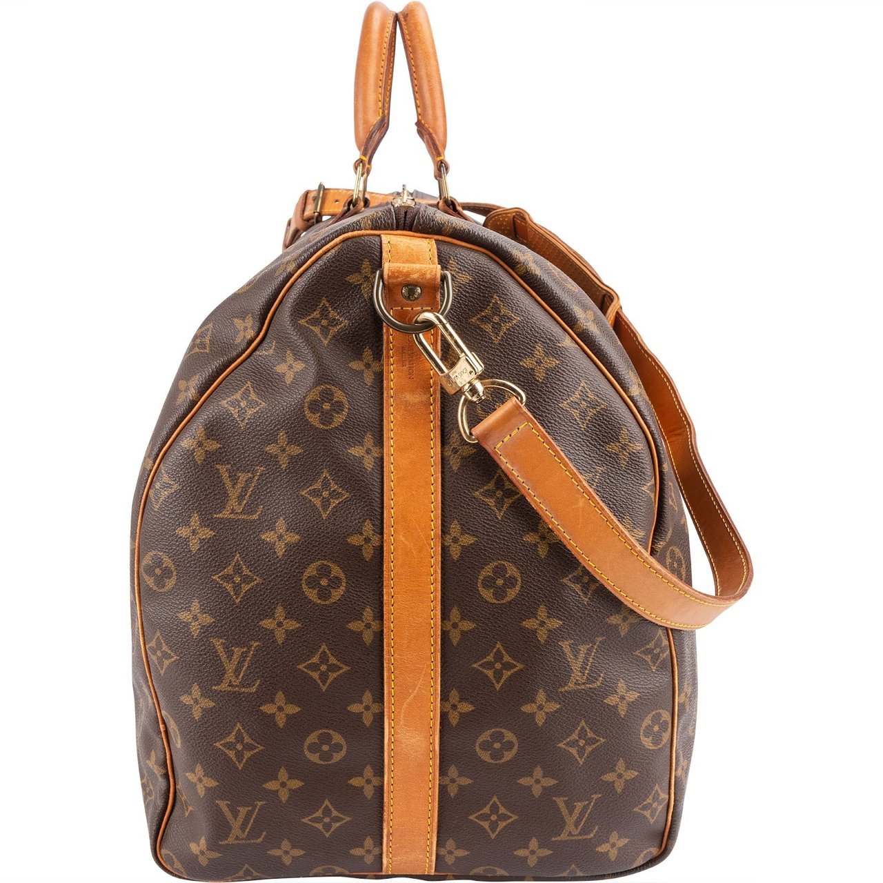Louis Vuitton Louis Vuitton Monogram Canvas Keepall 60 Bandoulière Travel Bag Bruin