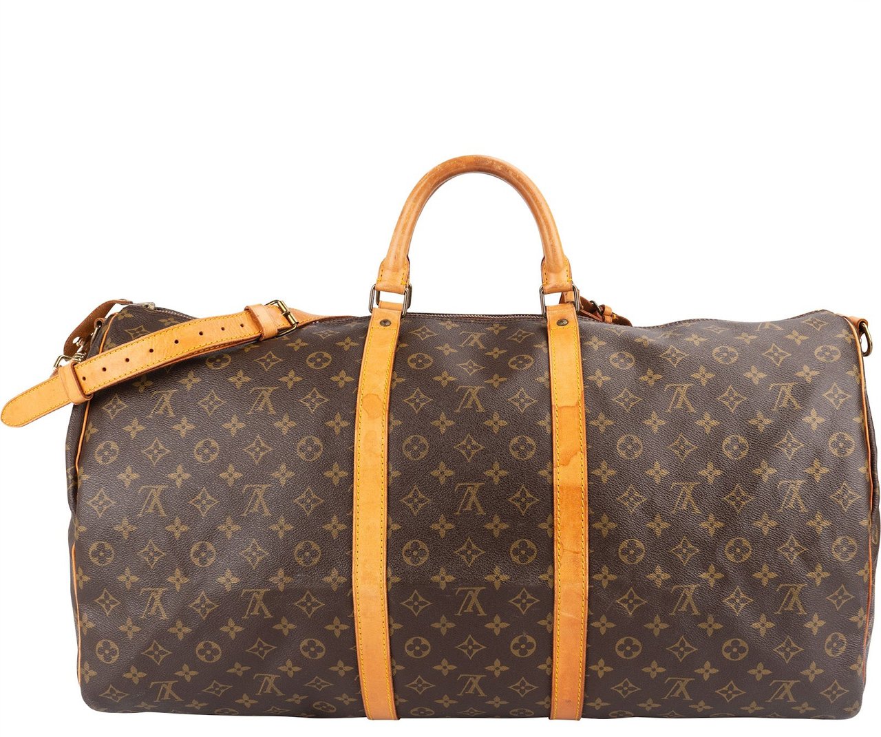 Louis Vuitton Louis Vuitton Monogram Canvas Keepall 60 Bandoulière Travel Bag Bruin