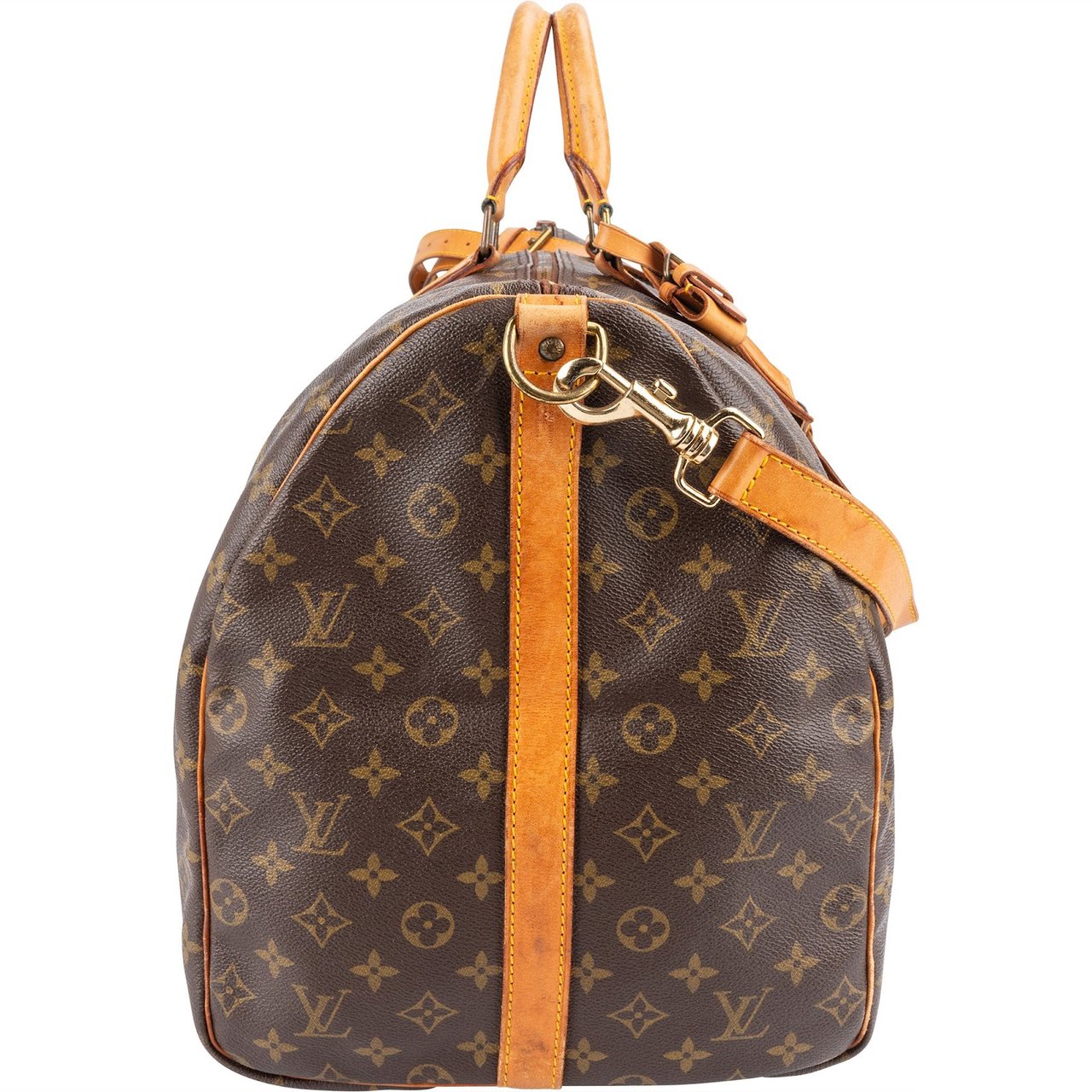 Louis Vuitton Louis Vuitton Monogram Canvas Keepall 60 Bandoulière Travel Bag Bruin