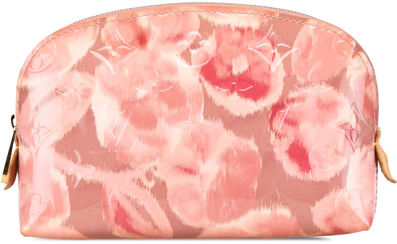 Louis Vuitton Monogram Vernis Ikat Cosmetic Pouch Roze