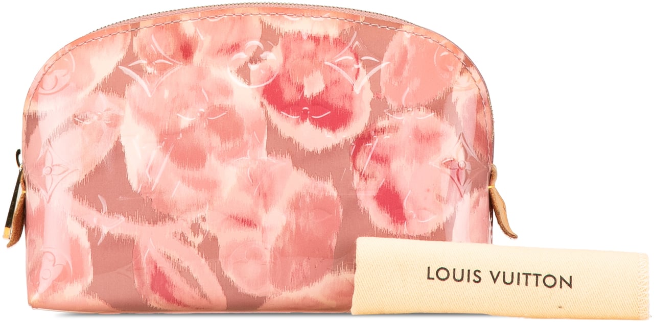 Louis Vuitton Monogram Vernis Ikat Cosmetic Pouch Roze