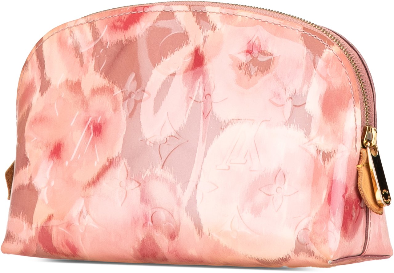 Louis Vuitton Monogram Vernis Ikat Cosmetic Pouch Roze