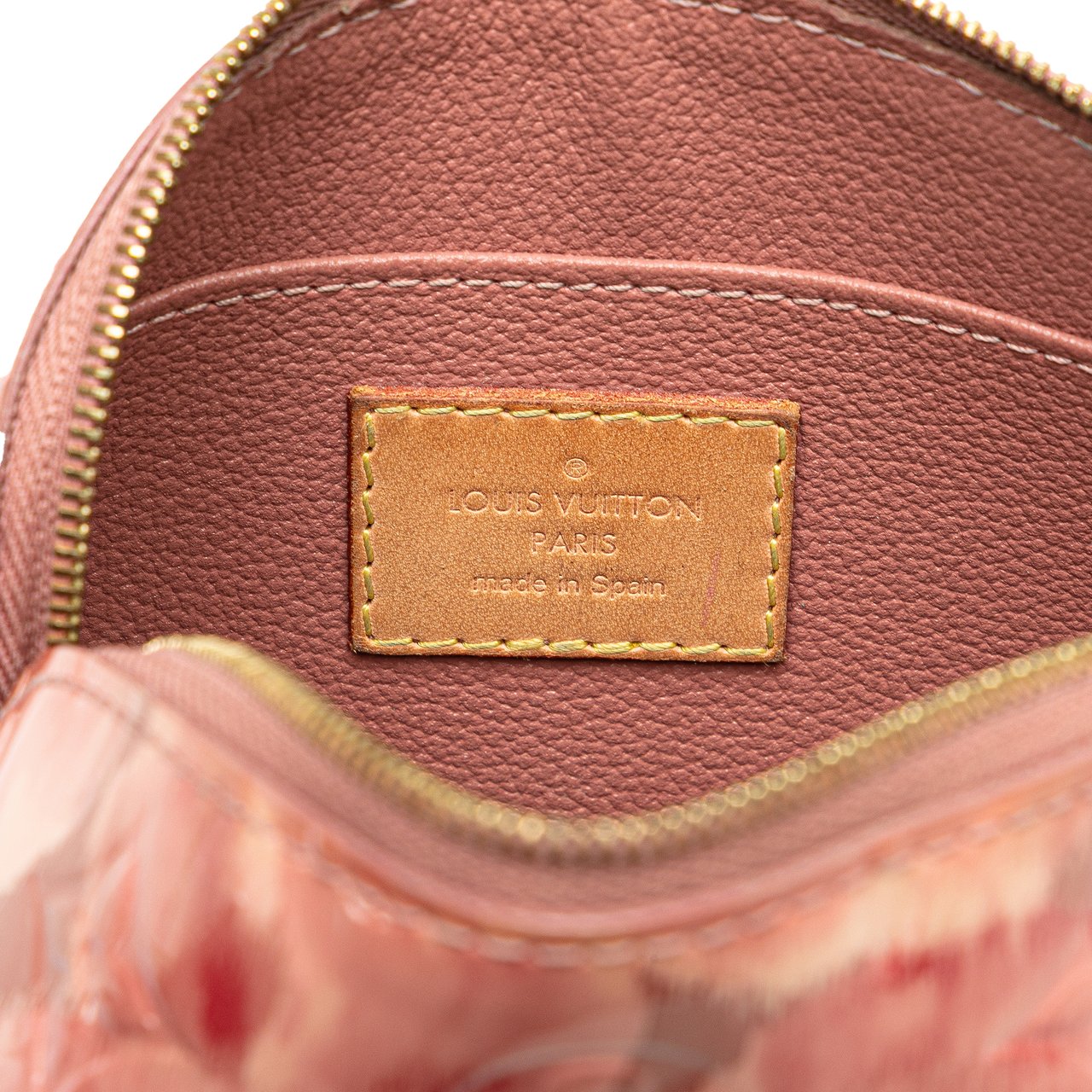 Louis Vuitton Monogram Vernis Ikat Cosmetic Pouch Roze