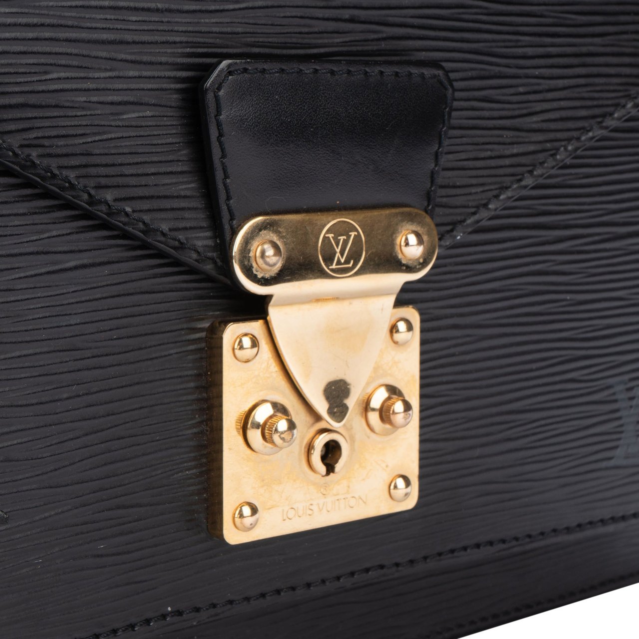 Louis Vuitton Louis Vuitton Noir Epi Leather Monceau Handbag Divers