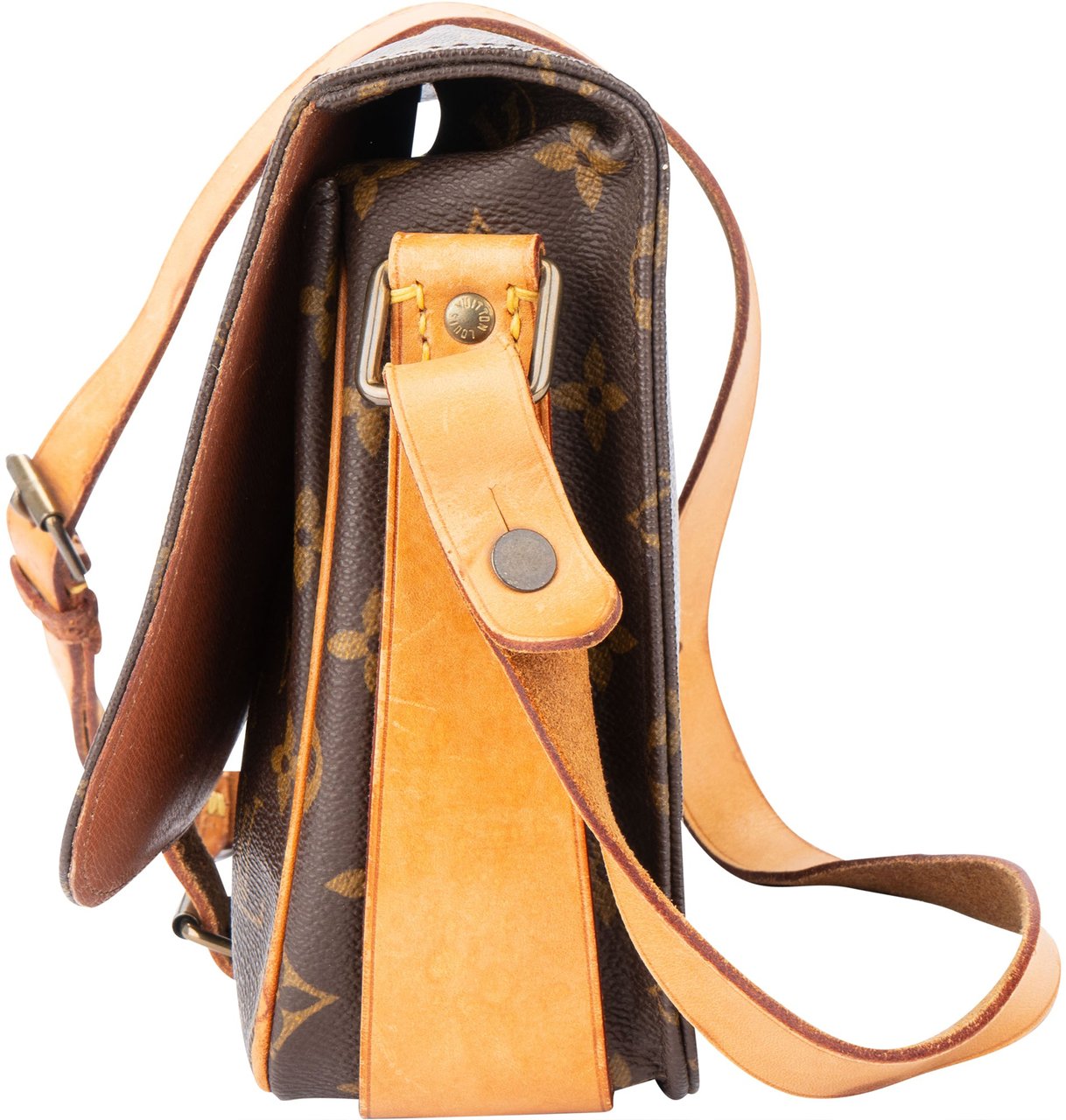 Louis Vuitton Louis Vuitton Canvas Monogram Cartouchiere MM Crossbody Bag Divers
