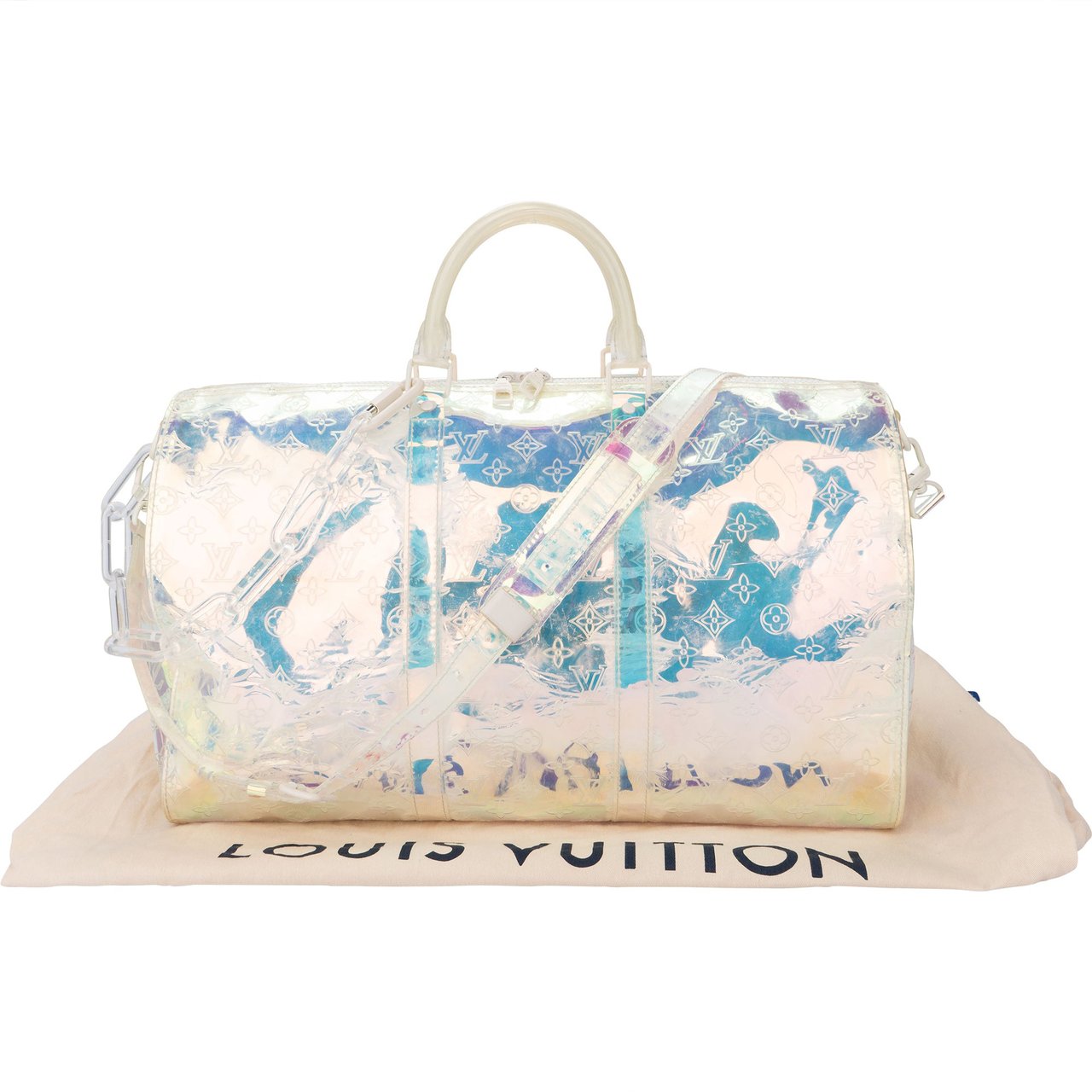 Louis Vuitton Louis Vuitton Transparent Prism by Virgil Abloh Keepall 50 Bandouliere Divers