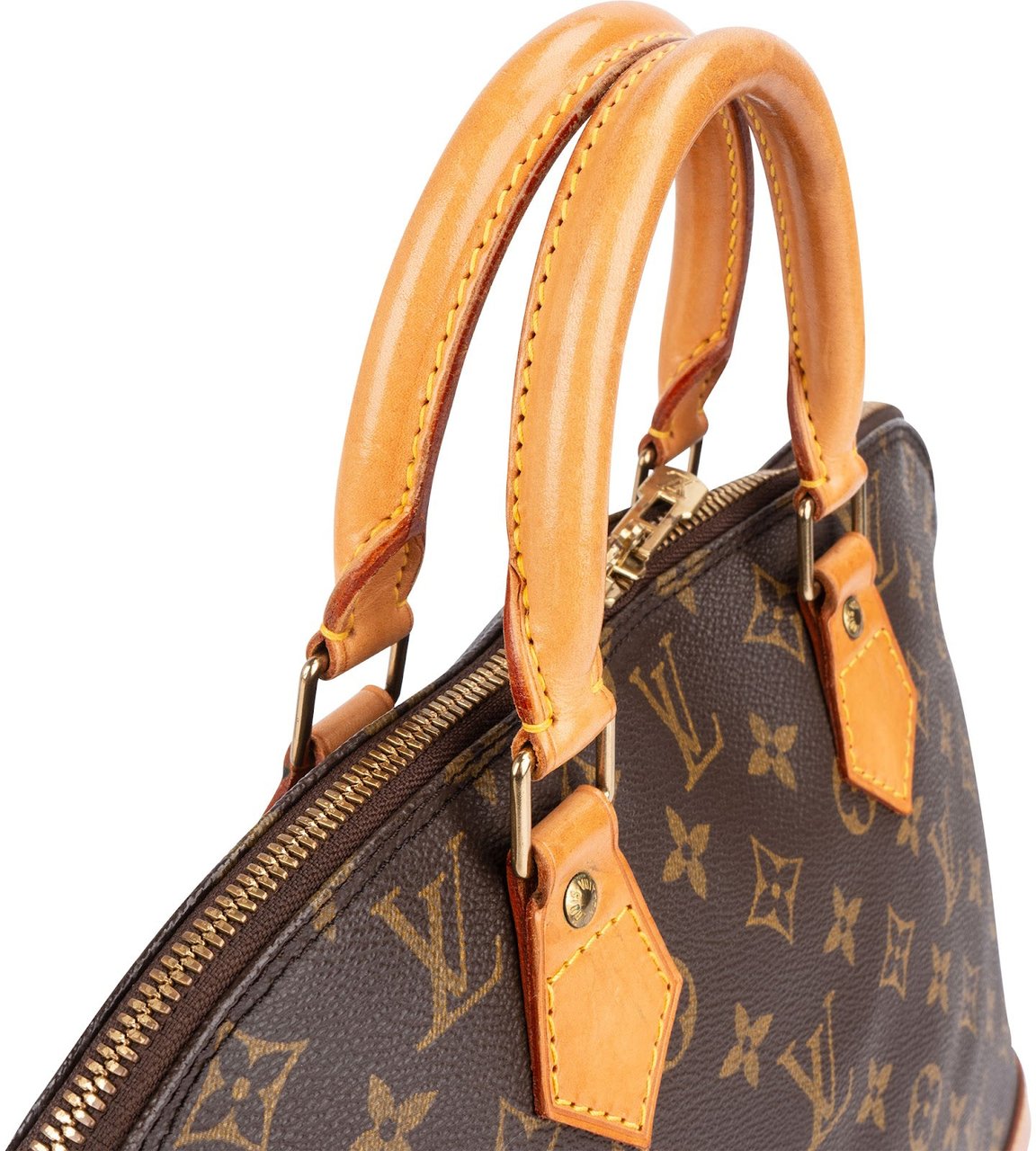 Louis Vuitton Louis Vuitton Monogram Canvas Alma PM Handbag Bruin
