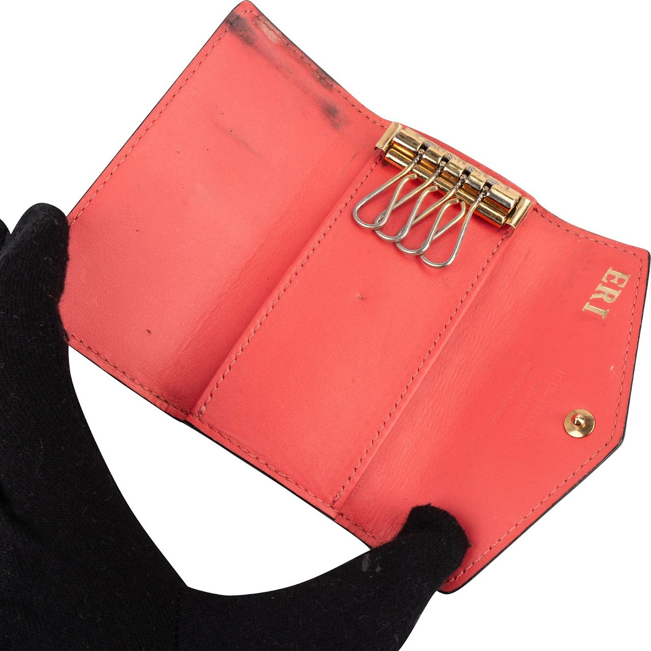 Louis Vuitton Louis Vuitton Monogram Vernis Leather Key Holder Oranje