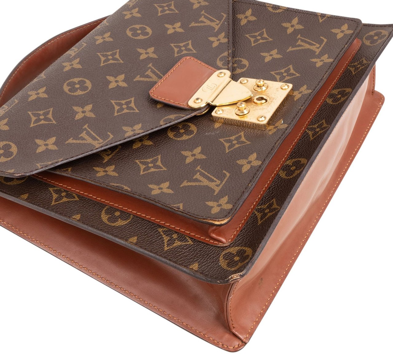 Louis Vuitton Louis Vuitton Monogram Canvas Monceau Handbag Bruin