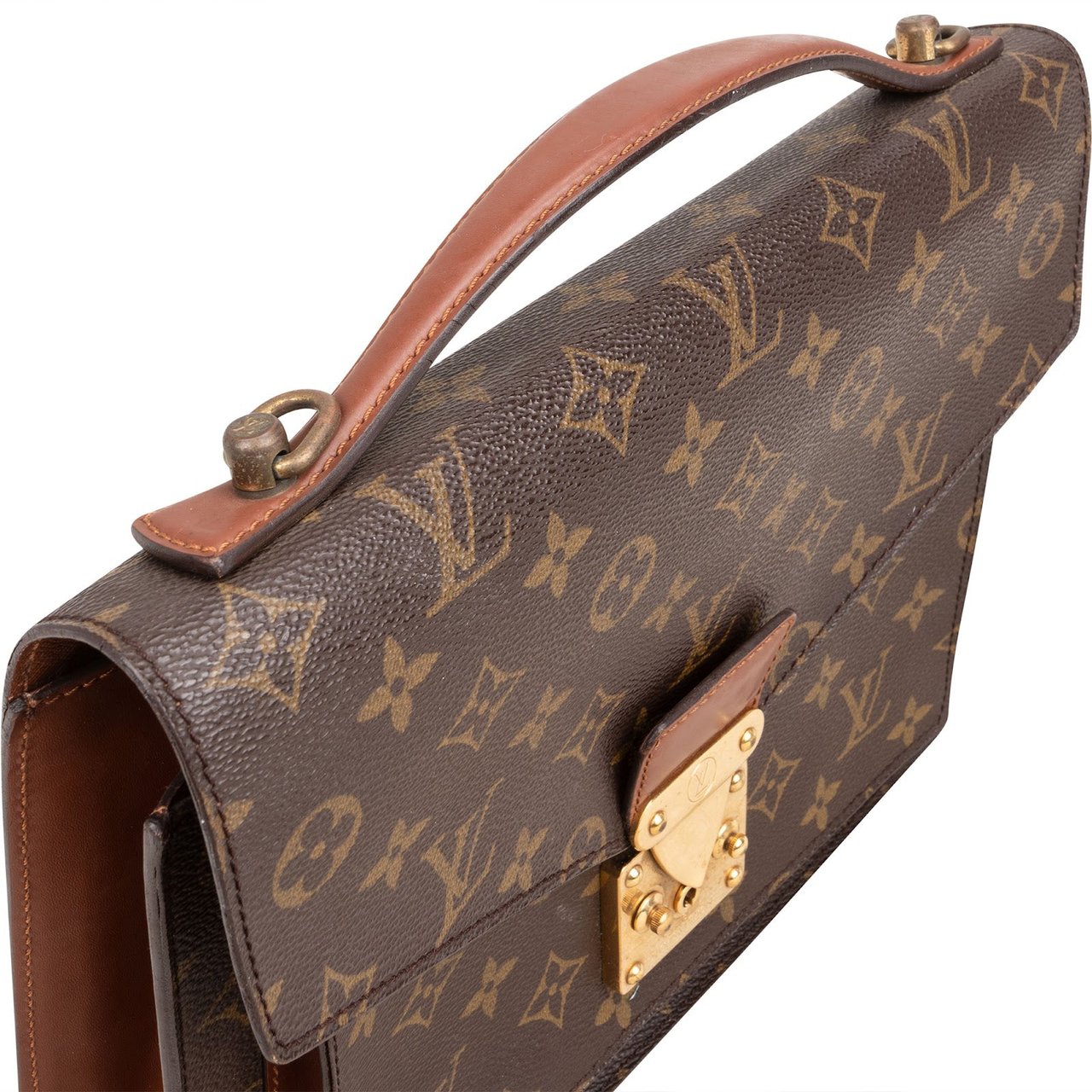 Louis Vuitton Louis Vuitton Monogram Canvas Monceau Handbag Bruin