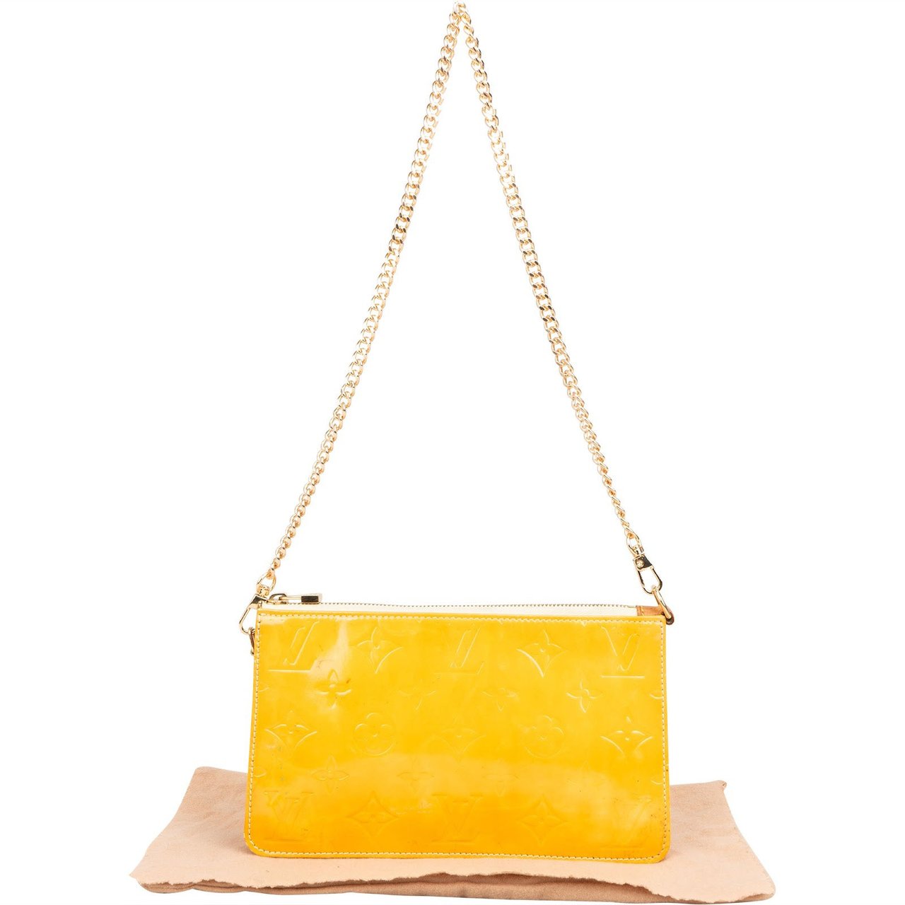 Louis Vuitton Louis Vuitton Vernis Monogram Lexington Pochette Shoulder Bag Geel