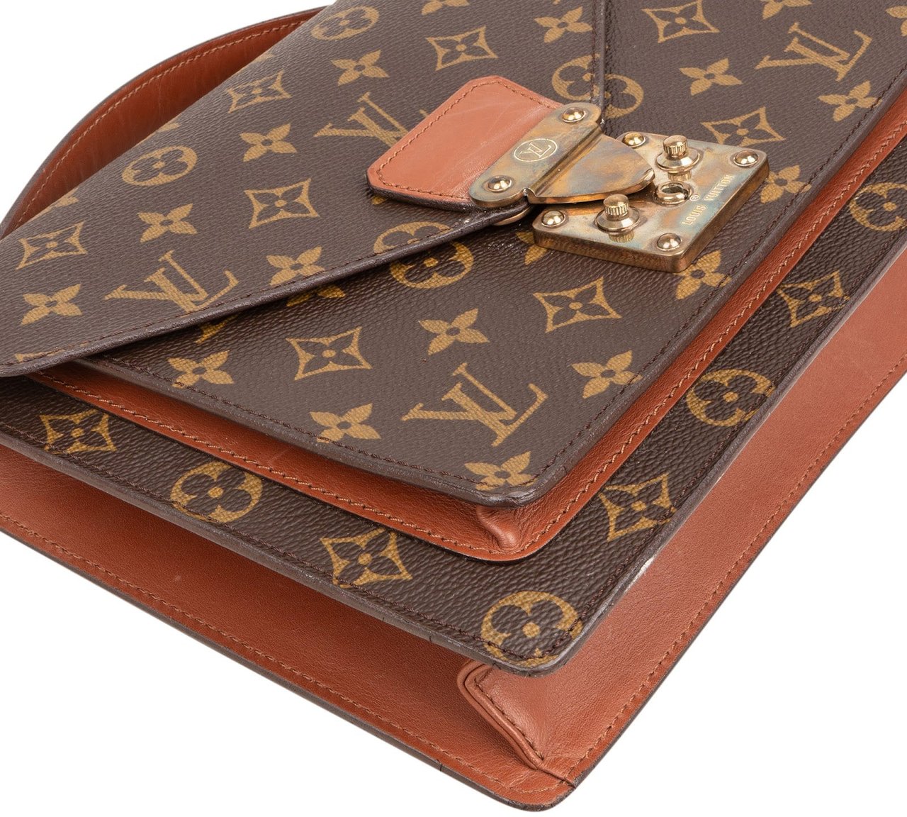 Louis Vuitton Louis Vuitton Monogram Canvas Monceau Handbag Bruin