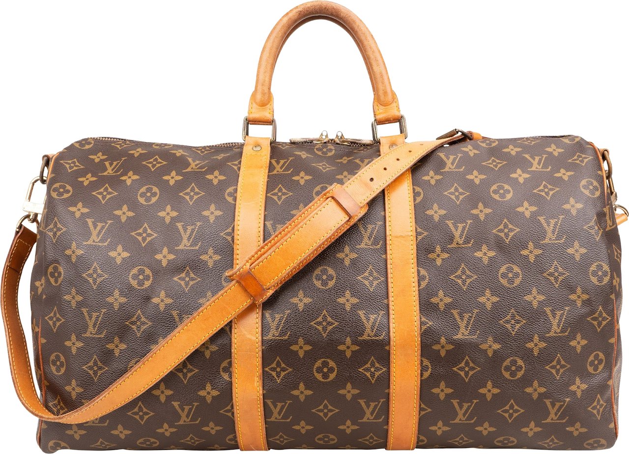 Louis Vuitton Louis Vuitton Monogram Canvas Keepall 50 Bandoulière Travel Bag Bruin