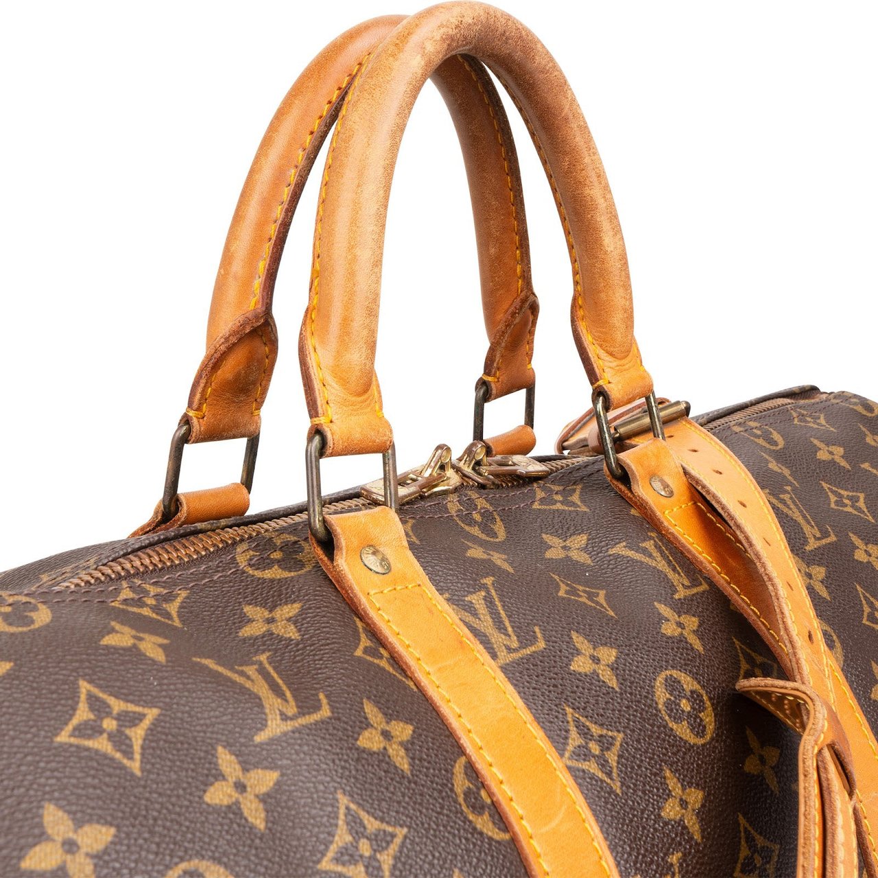 Louis Vuitton Louis Vuitton Monogram Canvas Keepall 50 Bandoulière Travel Bag Bruin