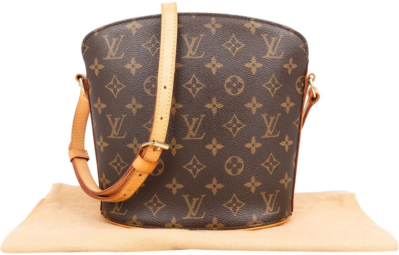 Louis Vuitton Louis Vuitton Monogram Canvas Drouot Crossbody Bag Bruin