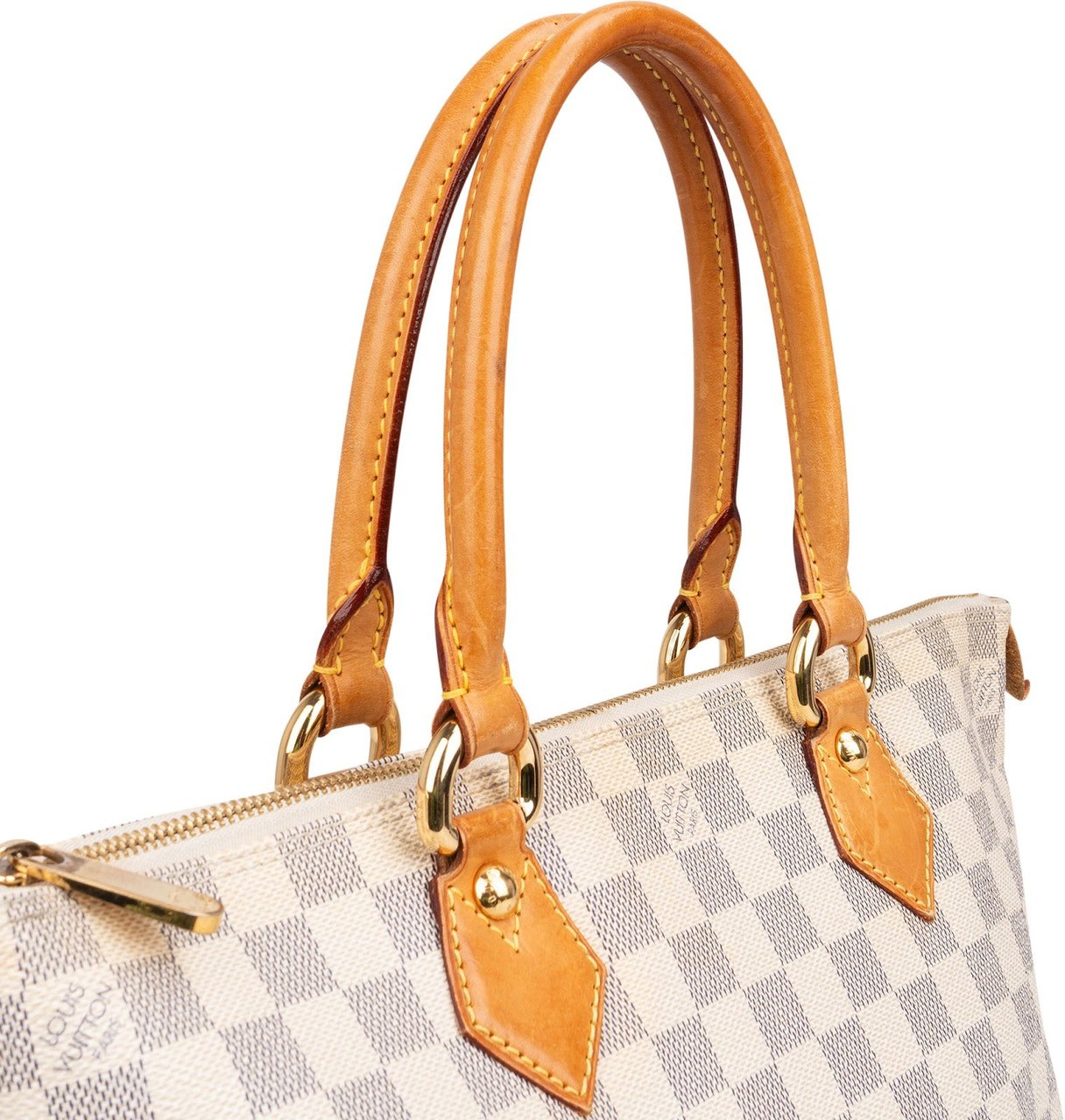 Louis Vuitton Louis Vuitton Monogram Damier Azur Canvas Saleya PM Handbag Wit