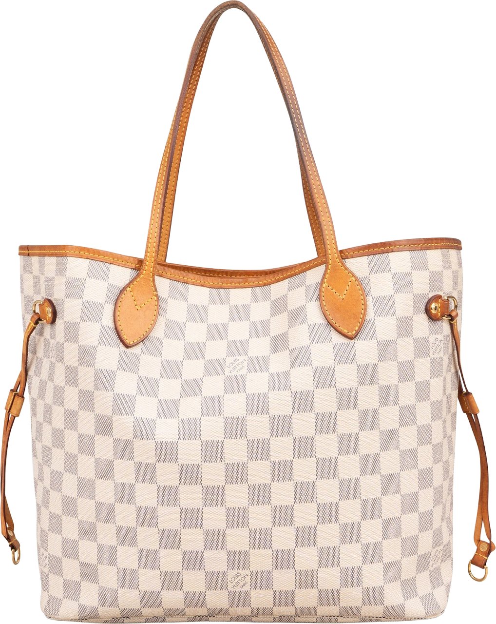 Louis Vuitton Louis Vuitton Monogram Damier Azur Canvas Neverfull MM Shoulder Bag Wit