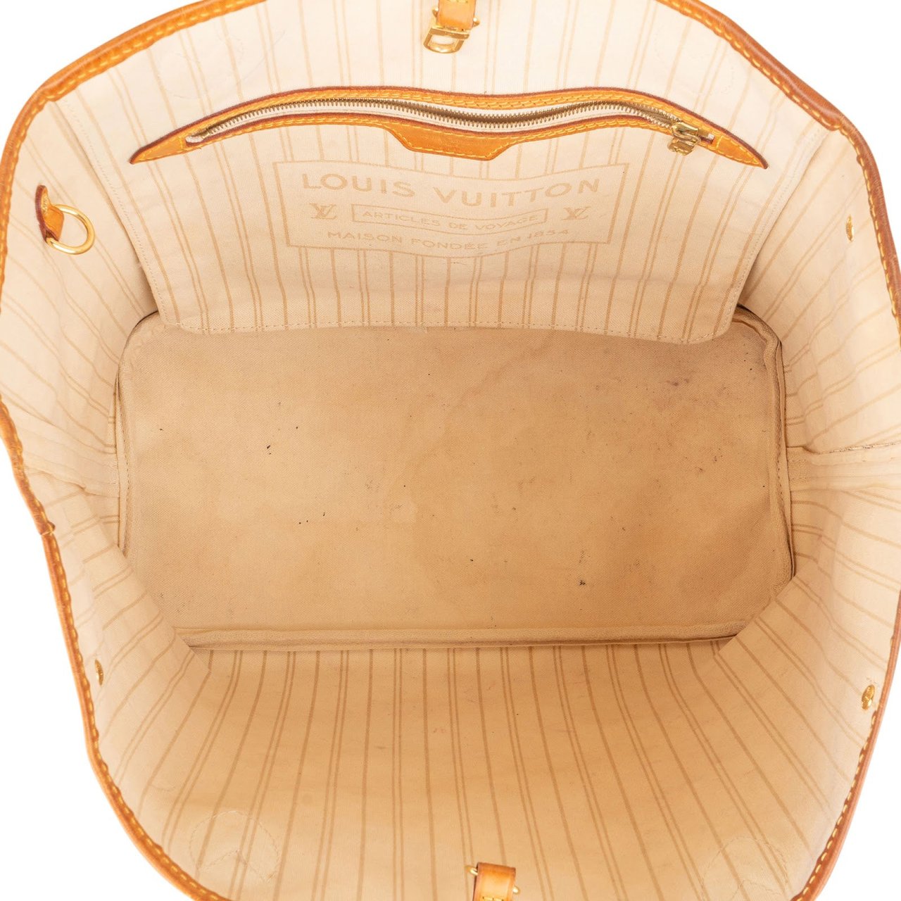 Louis Vuitton Louis Vuitton Monogram Damier Azur Canvas Neverfull MM Shoulder Bag Wit