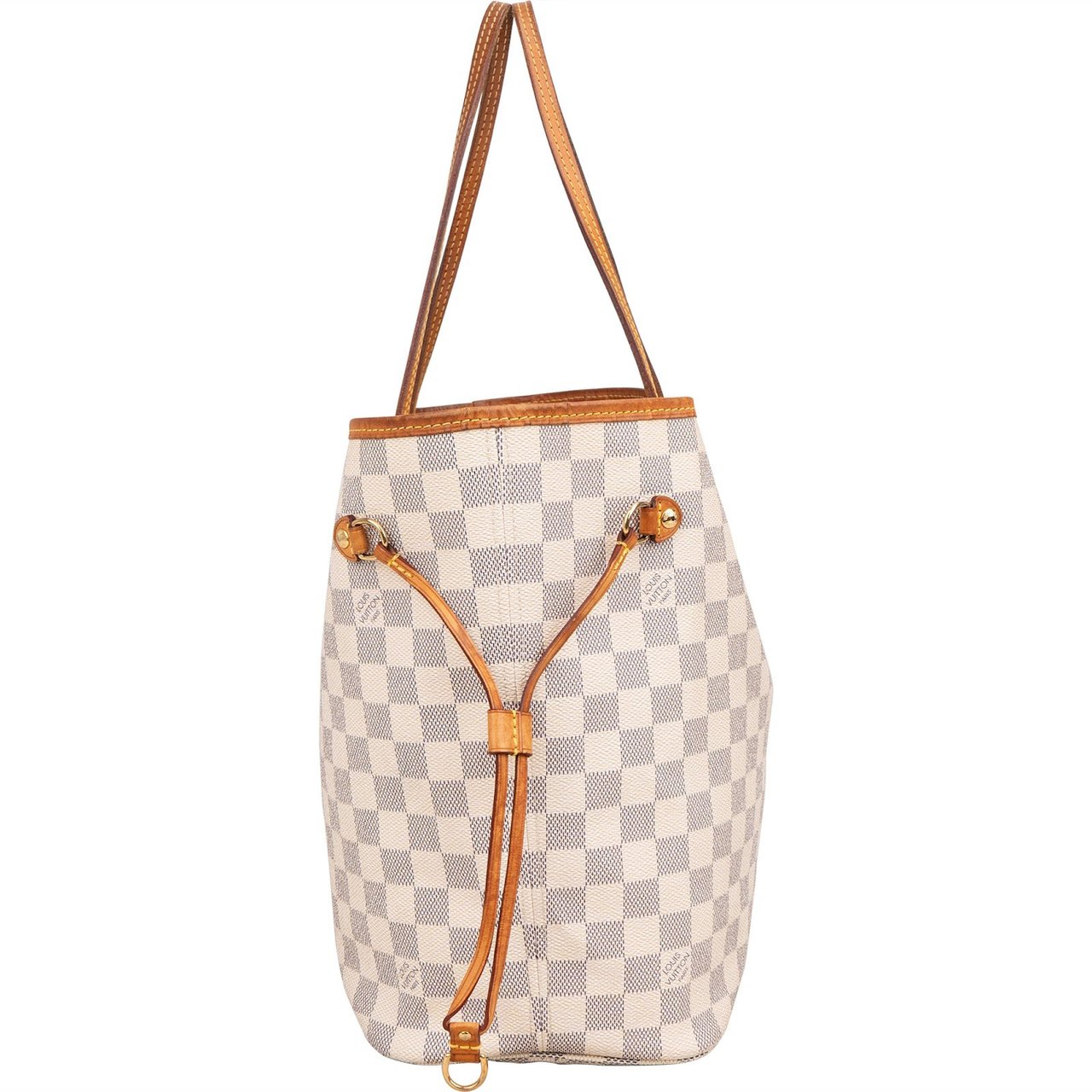 Louis Vuitton Louis Vuitton Monogram Damier Azur Canvas Neverfull MM Shoulder Bag Wit