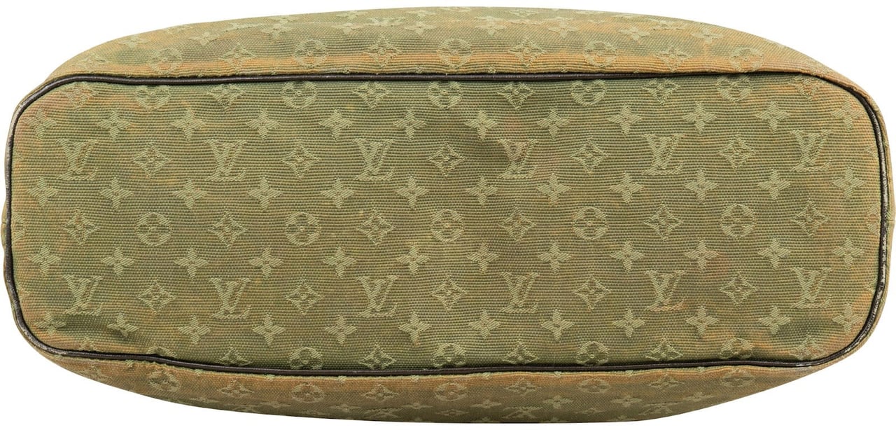 Louis Vuitton Louis Vuitton Monogram Mini Lin Canvas Lucille Handbag Groen
