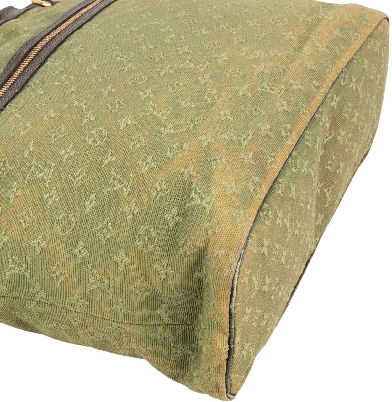 Louis Vuitton Louis Vuitton Monogram Mini Lin Canvas Lucille Handbag Groen