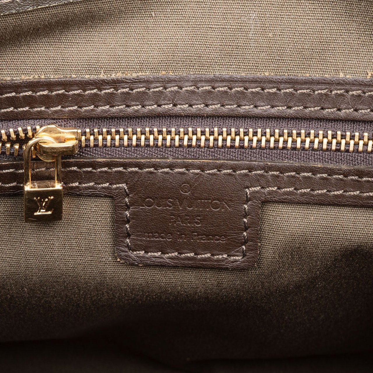 Louis Vuitton Louis Vuitton Monogram Mini Lin Canvas Lucille Handbag Groen