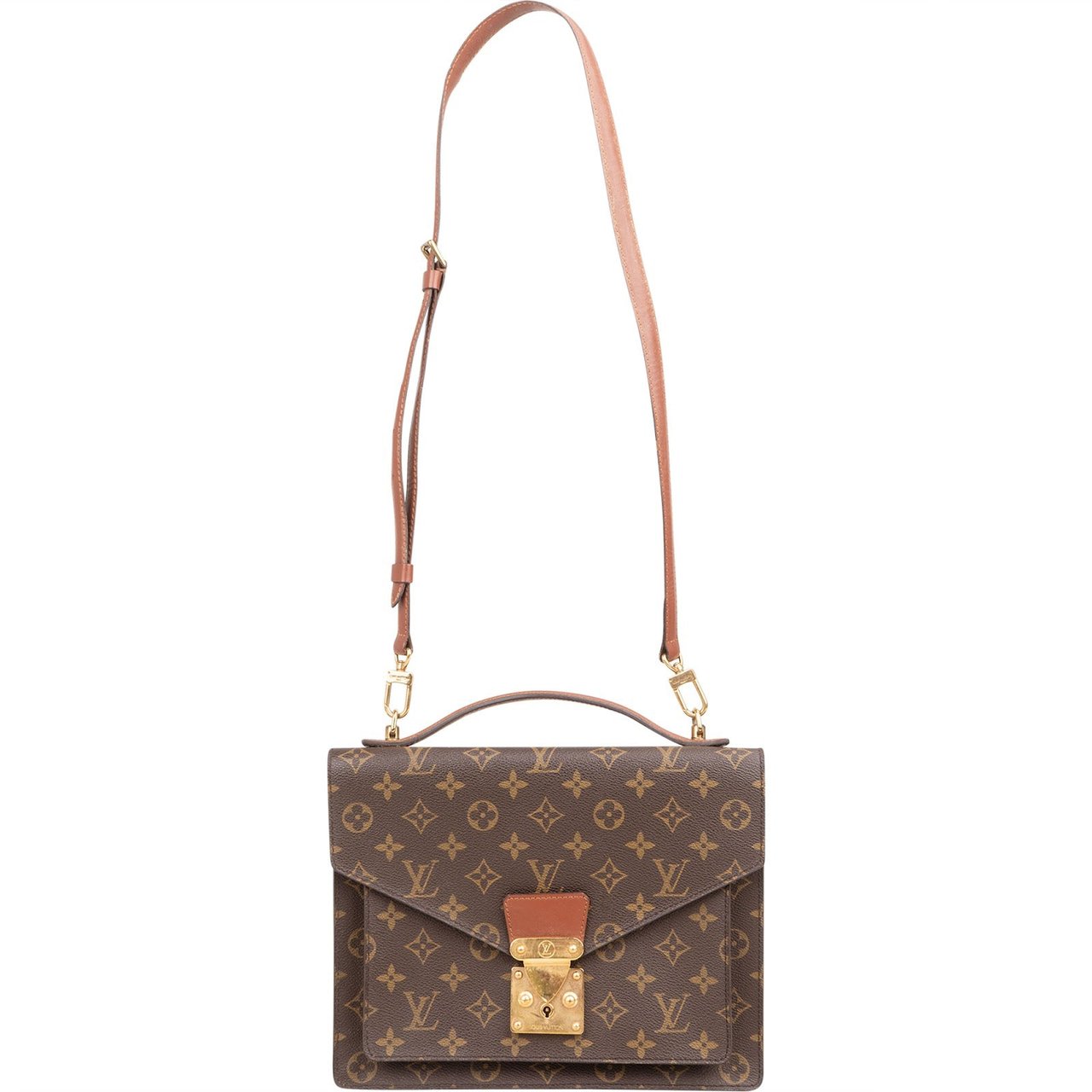 Louis Vuitton Louis Vuitton Monogram Canvas Monceau Handbag Bruin