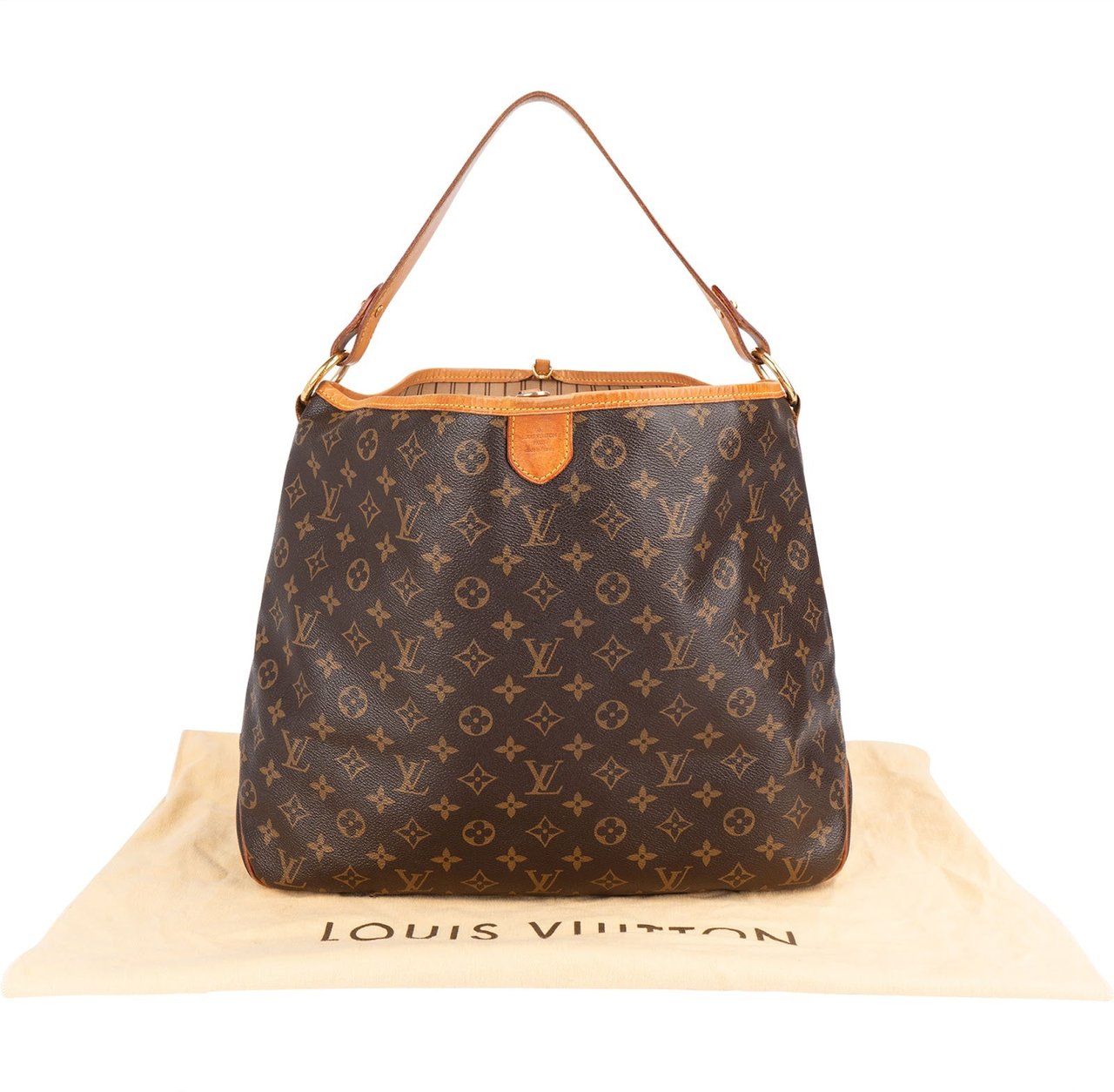 Louis Vuitton Louis Vuitton Monogram Canvas Delightful MM Shoulder Shoulder Bag Bruin