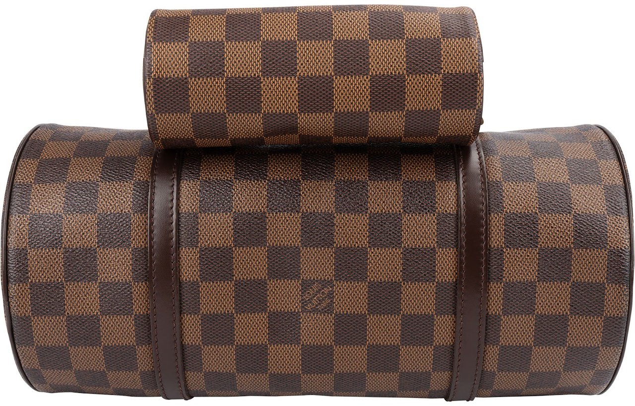 Louis Vuitton Monogram Damier Ebene Papillon Set Shoulder Bag Bruin